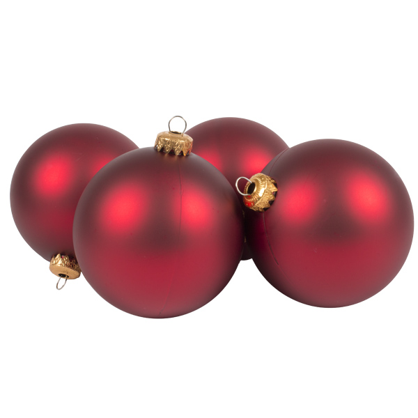 Luxury Red Satin Finish Shatterproof Baubles