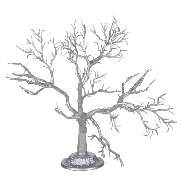 Glittered Silver Branch Twig Tree - 55cm