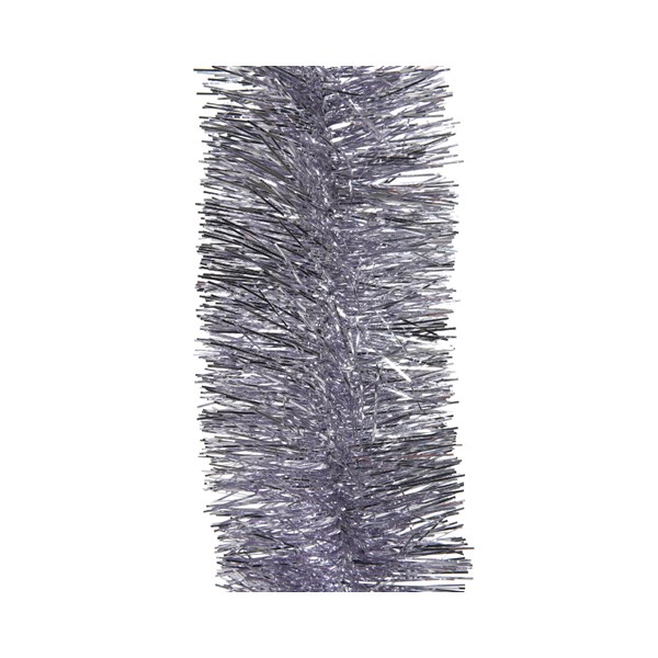 Frosted Lilac Shiny Tinsel Garland - 75mm X 2.7m