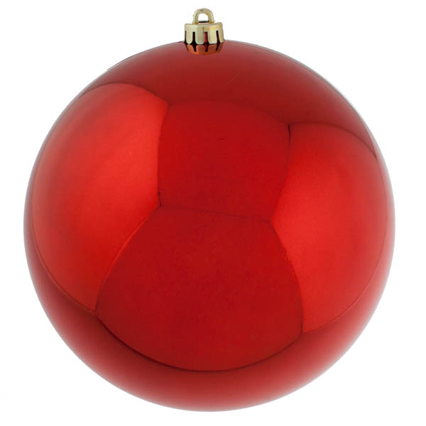 Red Baubles Shiny Shatterproof - Single 250mm