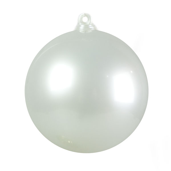 Pearl White Opaque Splittable Bauble - 80mm
