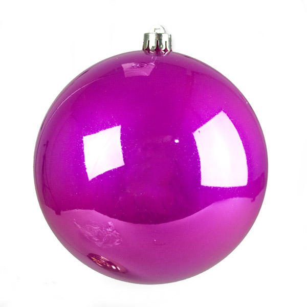 Magenta Pink Fashion Trend Shatterproof Baubles - Pack Of 4 x 100mm