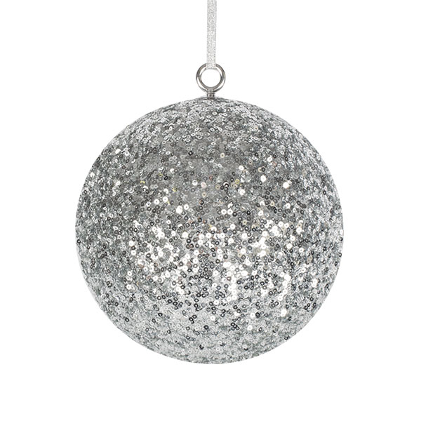 Silver Sequin Ball Hanger - 200mm