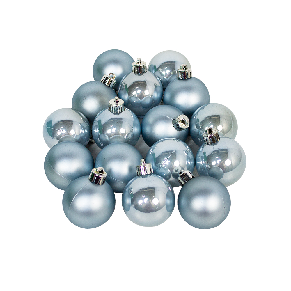Misty Blue 2022 Fashion Colour Shatterproof Baubles - Pack of 12 x 60mm