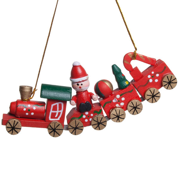 Christmas Train Hanging Decoration With Santa Character