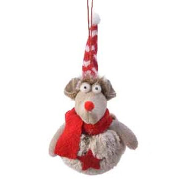 Plush Mouse Character Hanging Decoration With Star - 9cm