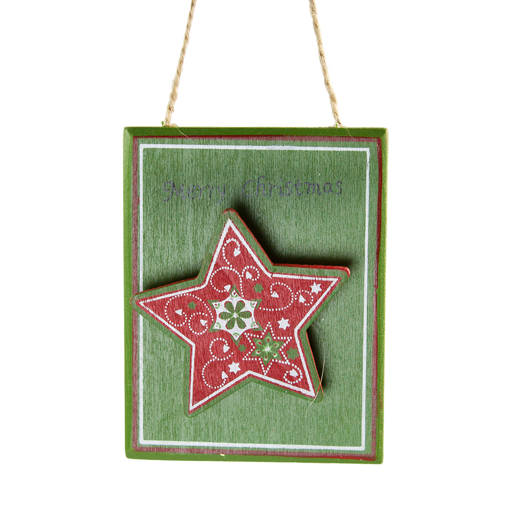 End Of Line Clearance Hanging Decorations - Green Christmas List Holder