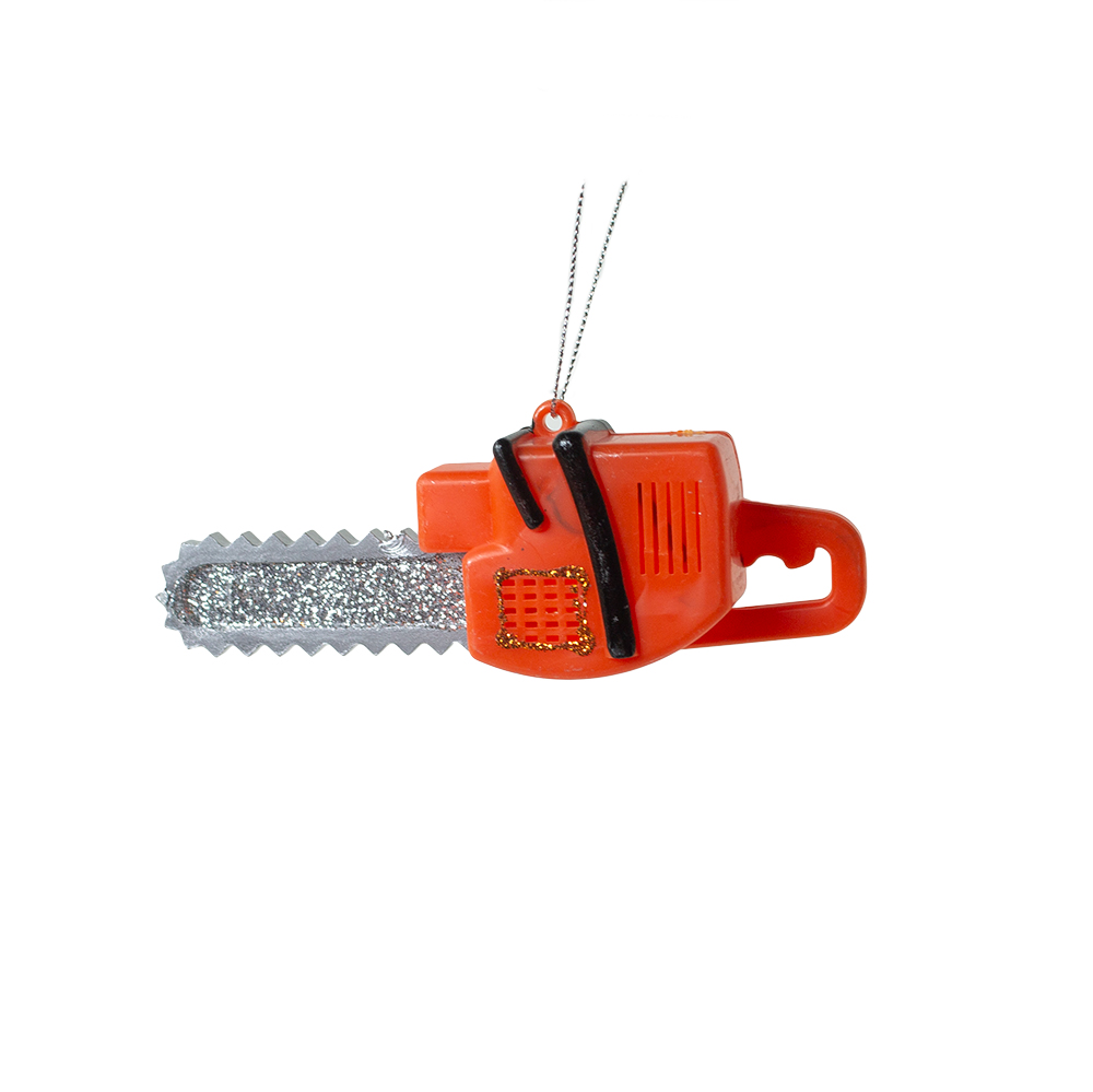 Novelty Shatterproof Hanging Chainsaw Decoration - 13cm