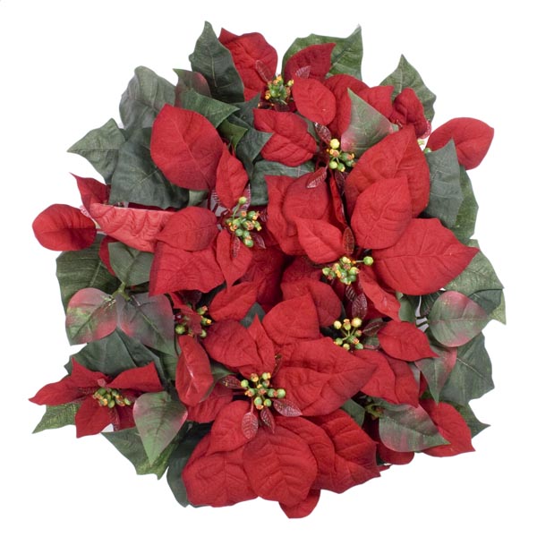 Red Poinsettia - 55cm Wreath