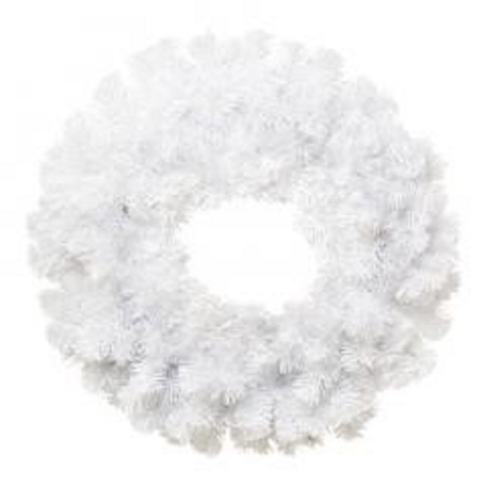 White Artificial Noble Fir Wreath - 90cm