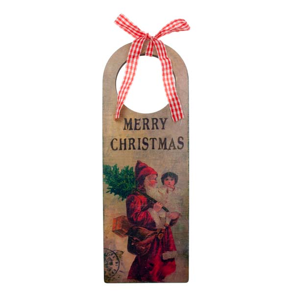Gisela Graham Nostalgia Merry Christmas Door Hanger - 22cm