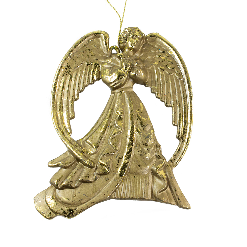 Antique Gold Angel Hanging Decoration - Forward Facing
