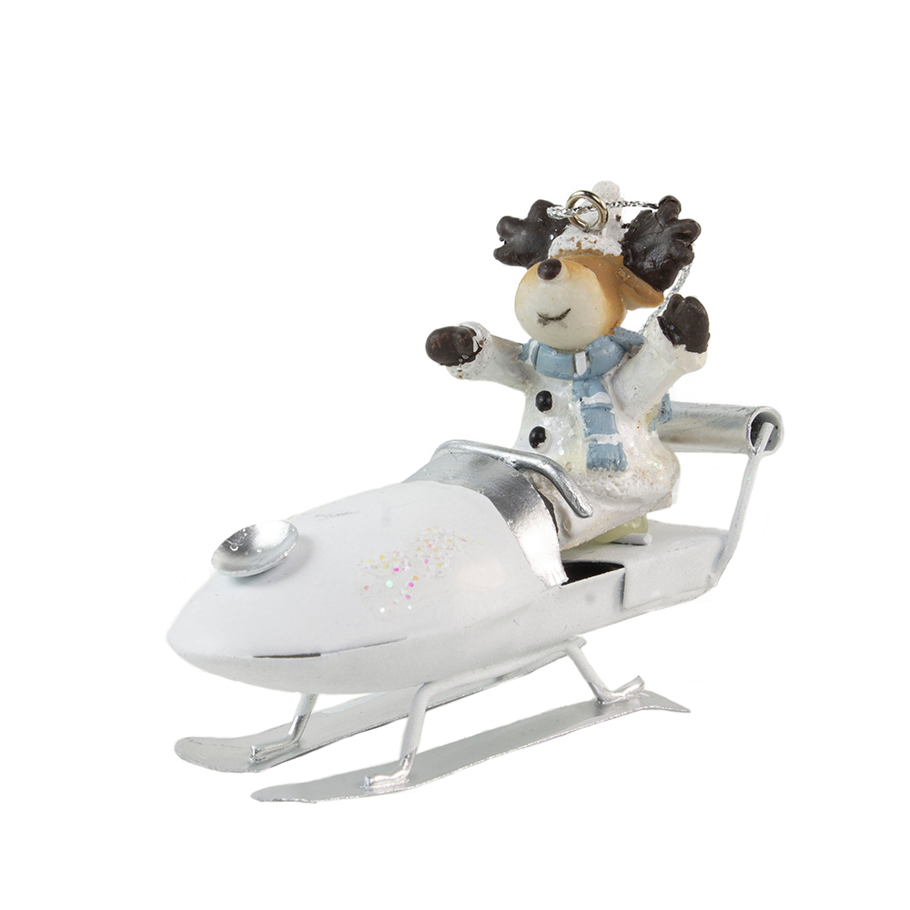 Character In Sleigh Hanging Decoration - 7cm