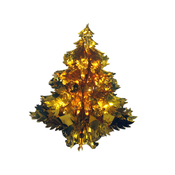 Gold Foil Hanging Tree Decoration - 40cm (16