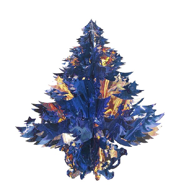 Gold/Dark Blue Foil Hanging Tree Decoration - 40cm (16