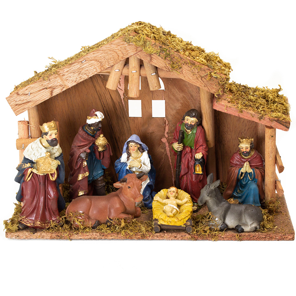 Five Piece Traditional Nativity Scene - 31cm