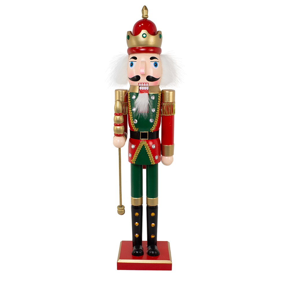 Green & Red Wooden Nutcracker Ornament - 60cm