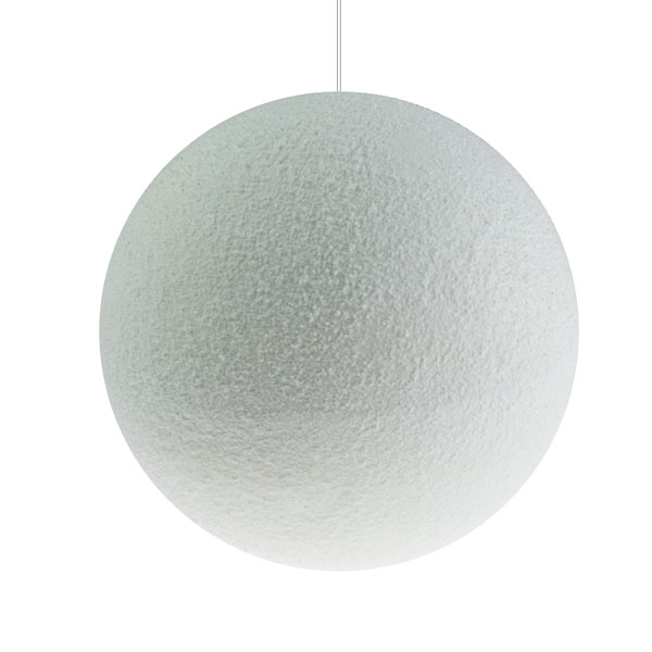 White & Silver Snowball Hanger - 25cm