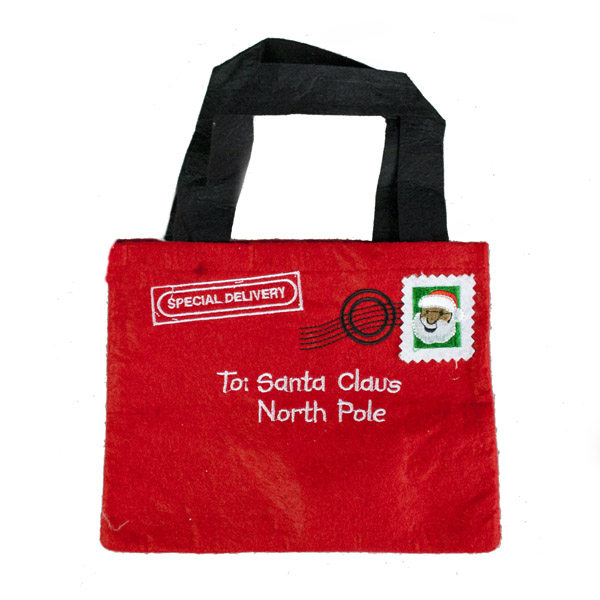 Gisela Graham Santa Design Letter To Santa Felt Gift Bag