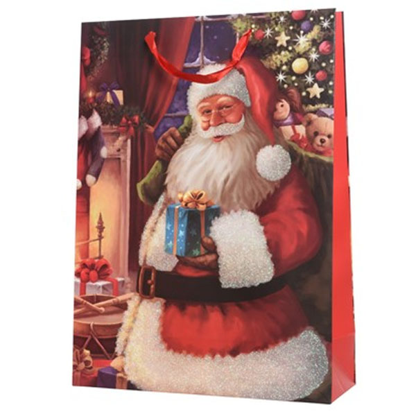 Santa With A Present Design Character Gift Bag - 18cm x 50cm x 72cm