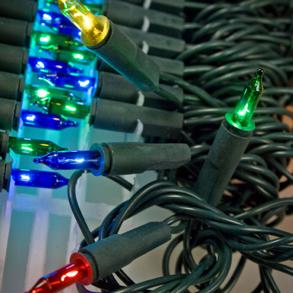 Konstsmide 19.9m Length Of 200 Multi Coloured Indoor Fairy Lights With Multi Function Controller Green Cable