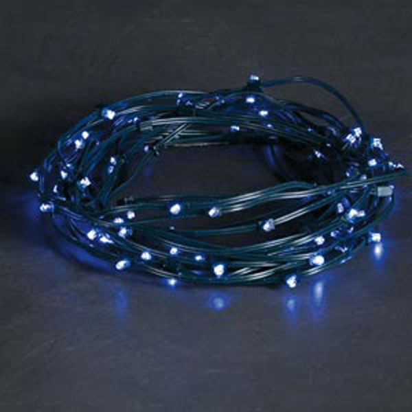 Konstsmide 3.9m Length Of 40 Blue Indoor and Outdoor Static LED Fairy Lights Green Cable
