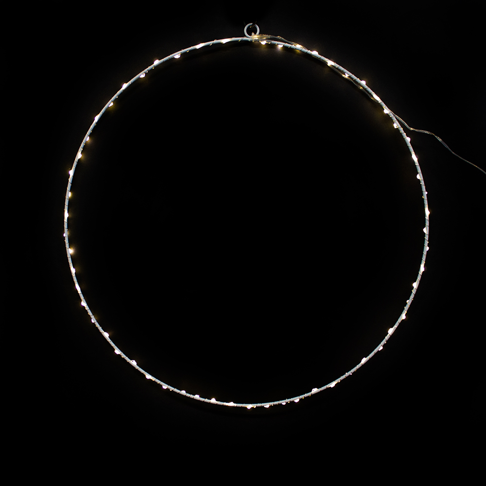 Indoor & Outdoor Warm White Micro LED 2D Lit Circle Silhouette - 50cm