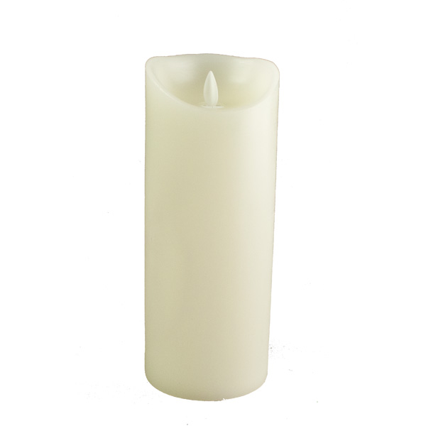 Battery Operated LED Dancing Flame Cream Candle - 23cm