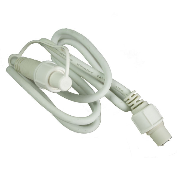 Light Creations 1 Metre White  Indoor and Outdoor Extension Lead
