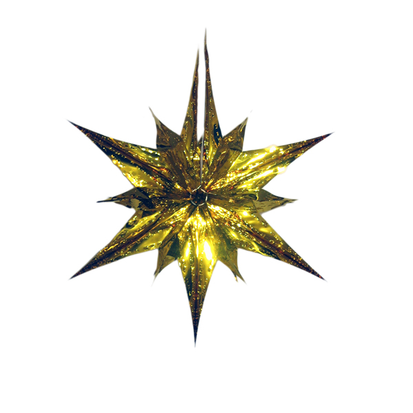 Gold Star Burst Foil Decoration - 40cm