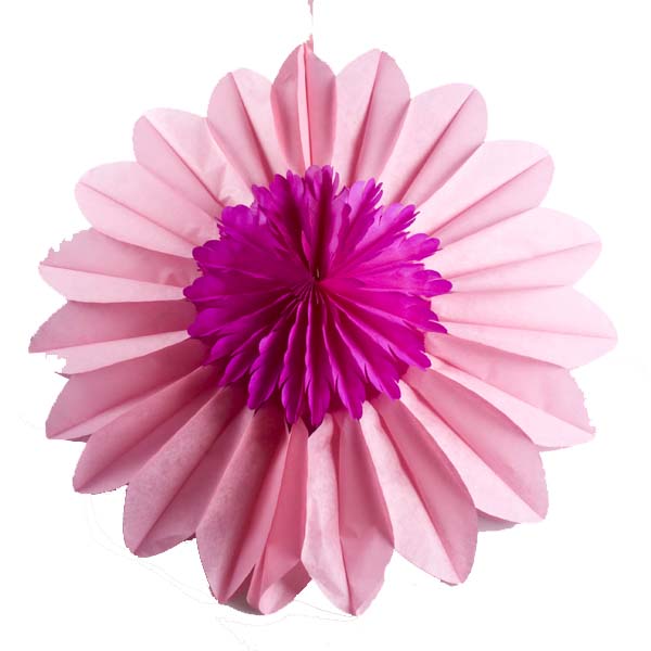 Pink/Cerise Paper Rosette Flower - 50cm