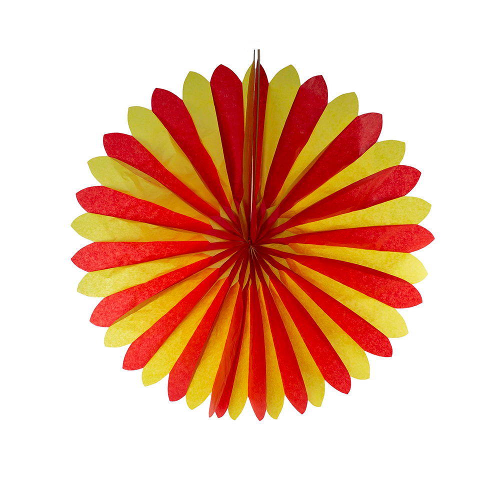 Red & Yellow Paper Rosette - 70cm