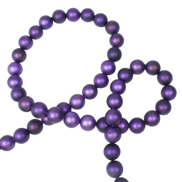 Purple Matt Bead Chain Garland - 180cm