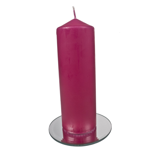 Fuchsia Non Drip Church Candle - 21cm x 7cm