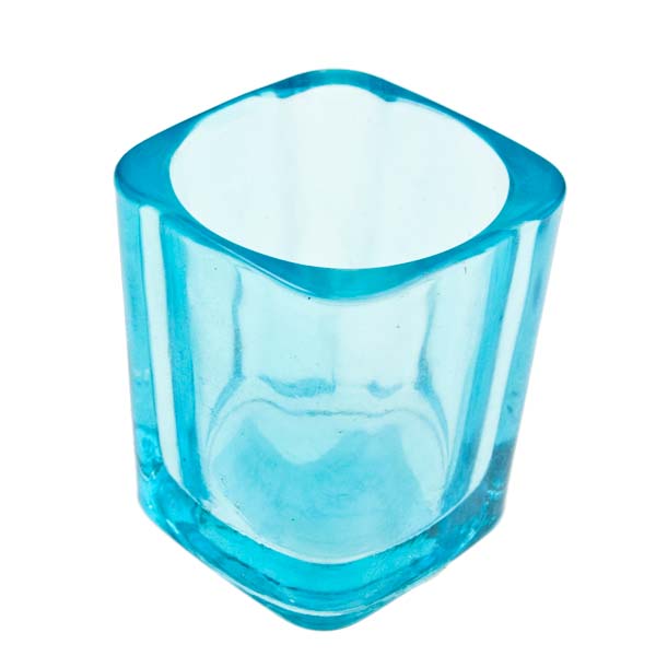 Blue Glass Votive Candle Holder