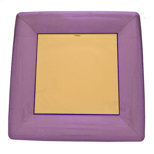Aubergine Disposable Square Dinner Plates - Pack of 8