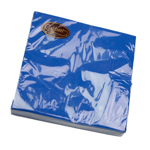 Pack Of 20 Plain Marine Blue Disposable Lunch Napkins