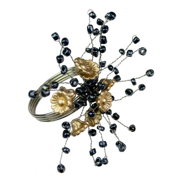 Bead & Flower Napkin Ring