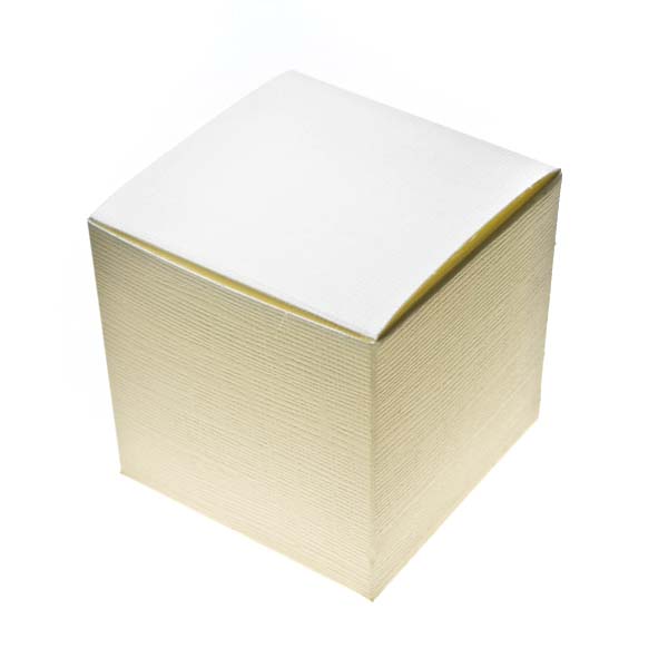 Ivory Silk Large Cube Favour Box