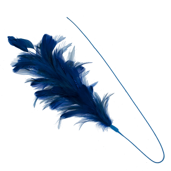 Delft Blue Feather Spray On Wire - 80cm