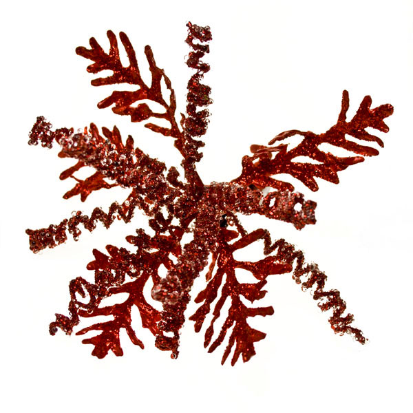 Red Leaf And Spring Coral Clip - 18cm