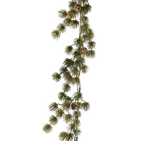 Pine Garland With Pinecones And Glitter - 173cm