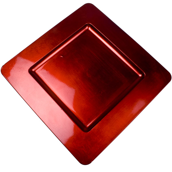 Standard Red Square Charger Plate - 33cm x 33cm