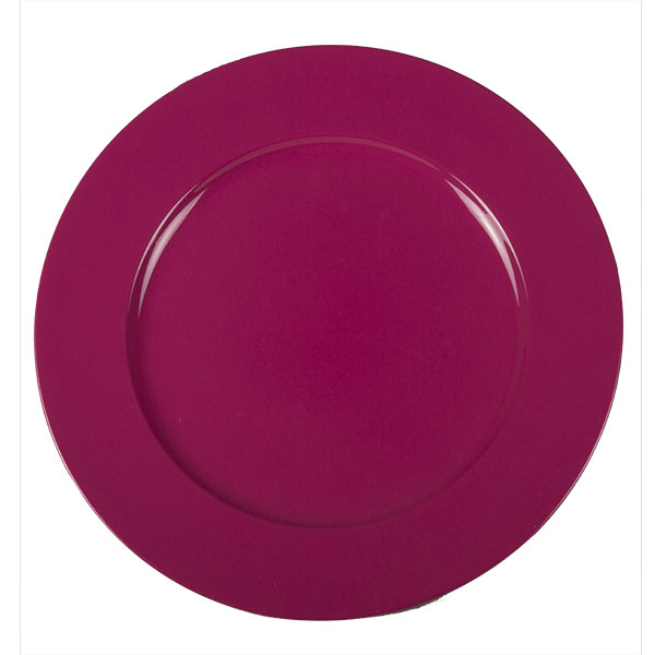 Standard Cerise Pink Round Matt Charger Plate - 33cm