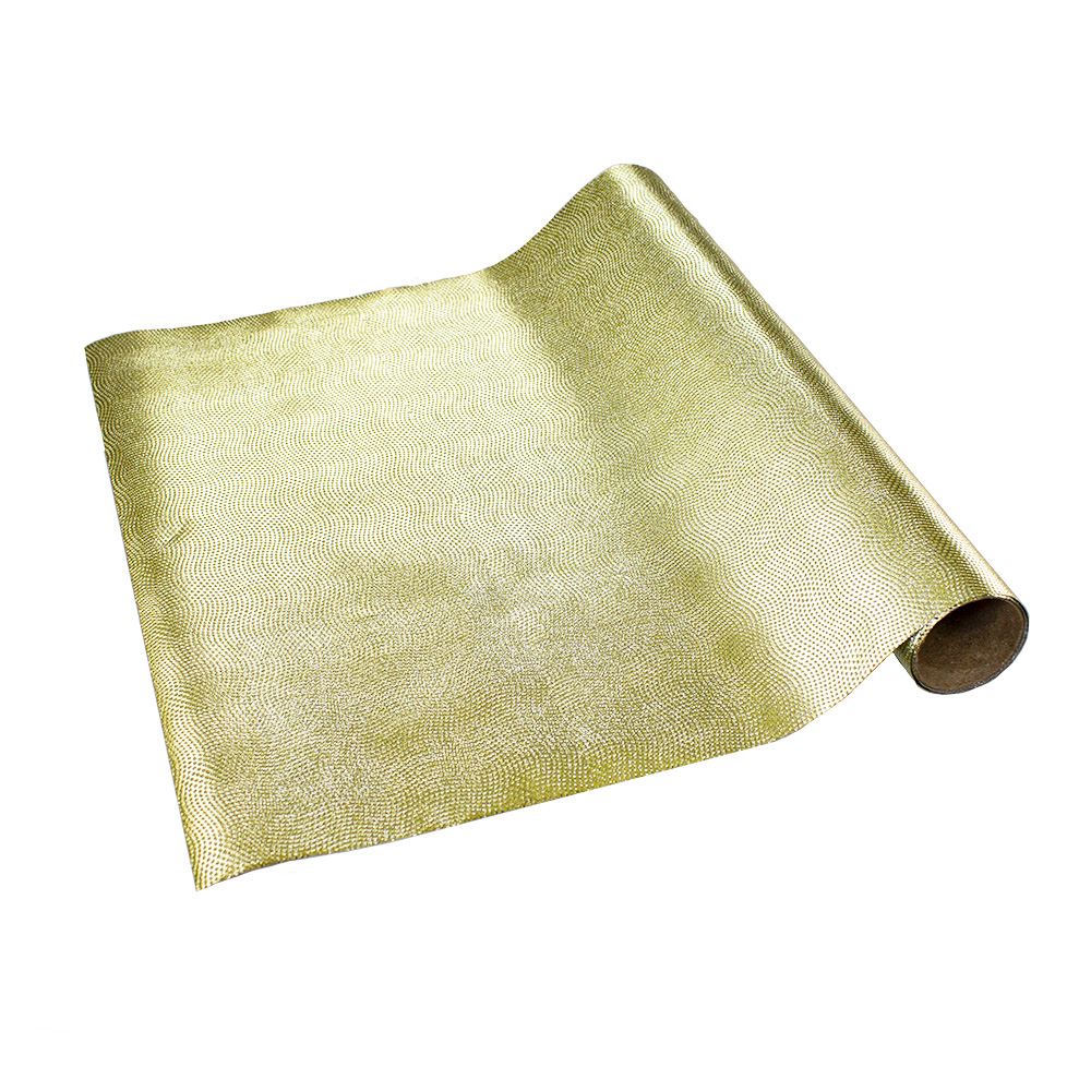 Gold Decorative Fabric Polyester Rectangular Foil - 200cm
