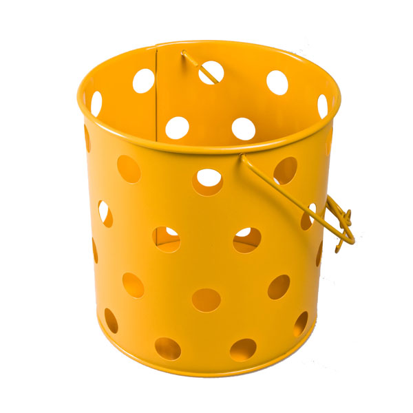 Round Bucket Candle Lantern - Orange