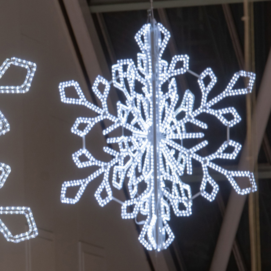 Idolight 230v LED MAJESTY 100 3D Snowflake - 100cm X 100cm - White LED - Static