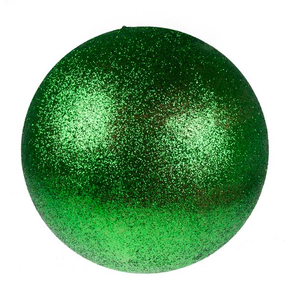 Green Glitter Polystyrene Bauble - 50cm