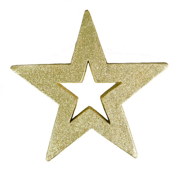 Five Point Hanging Gold Display Star - 50cm