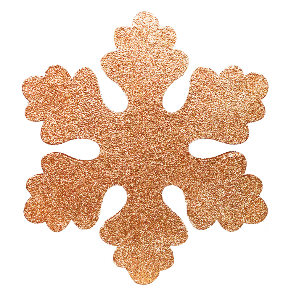 Champagne Gold Glitter Display 6 Pointed Snowflake Decoration - 50cm